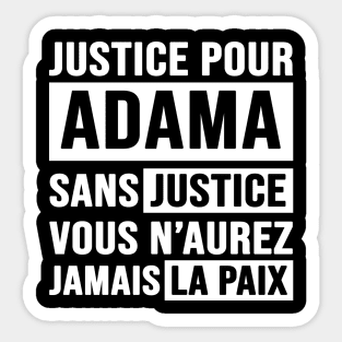 Justice Pour ADAMA Sticker
